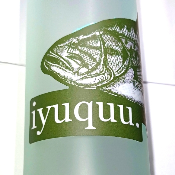 Fish Print Glass Bottle NIP - Picture 4 of 9